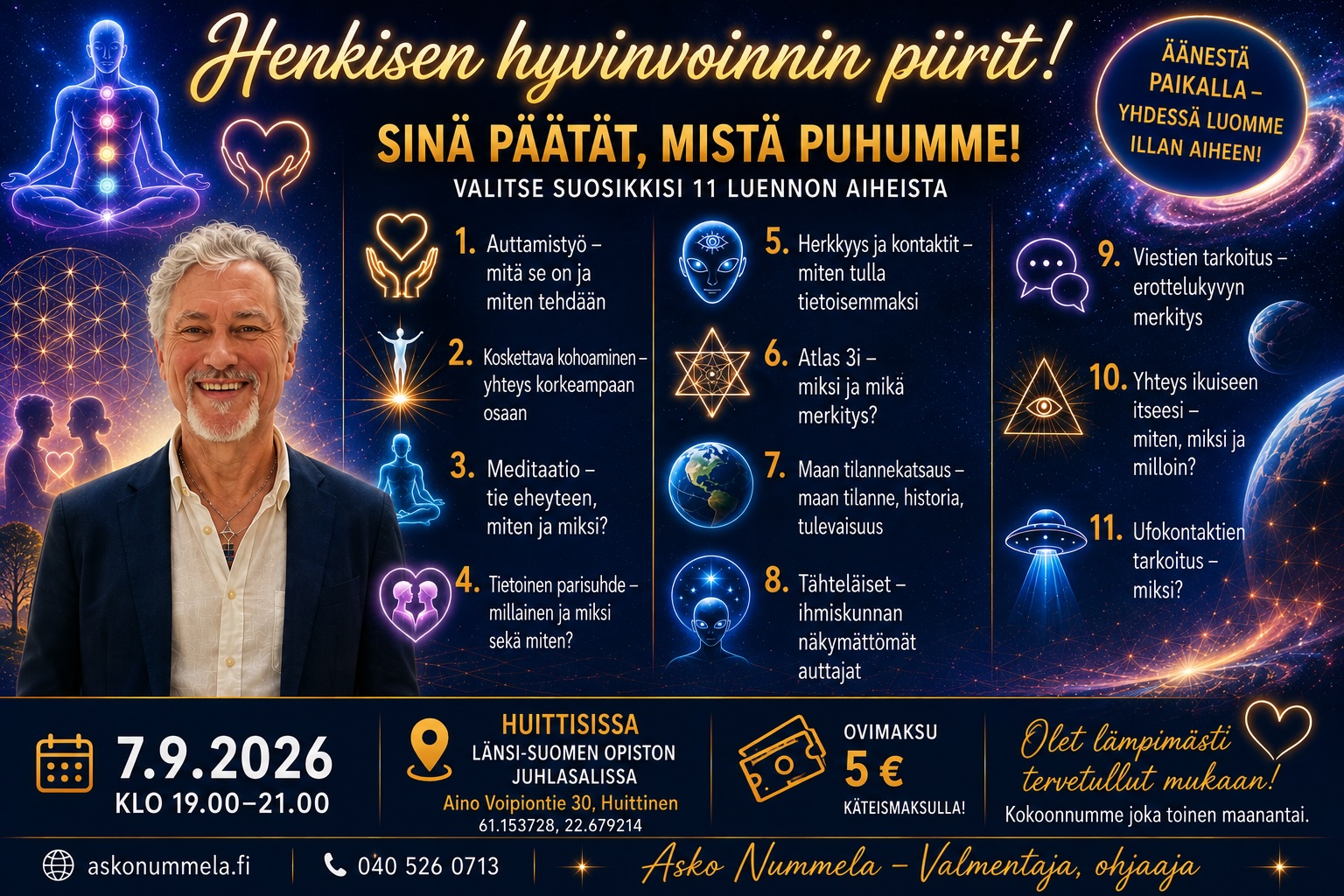 Henkisen hyvinvoinnin piirit Huittisissa