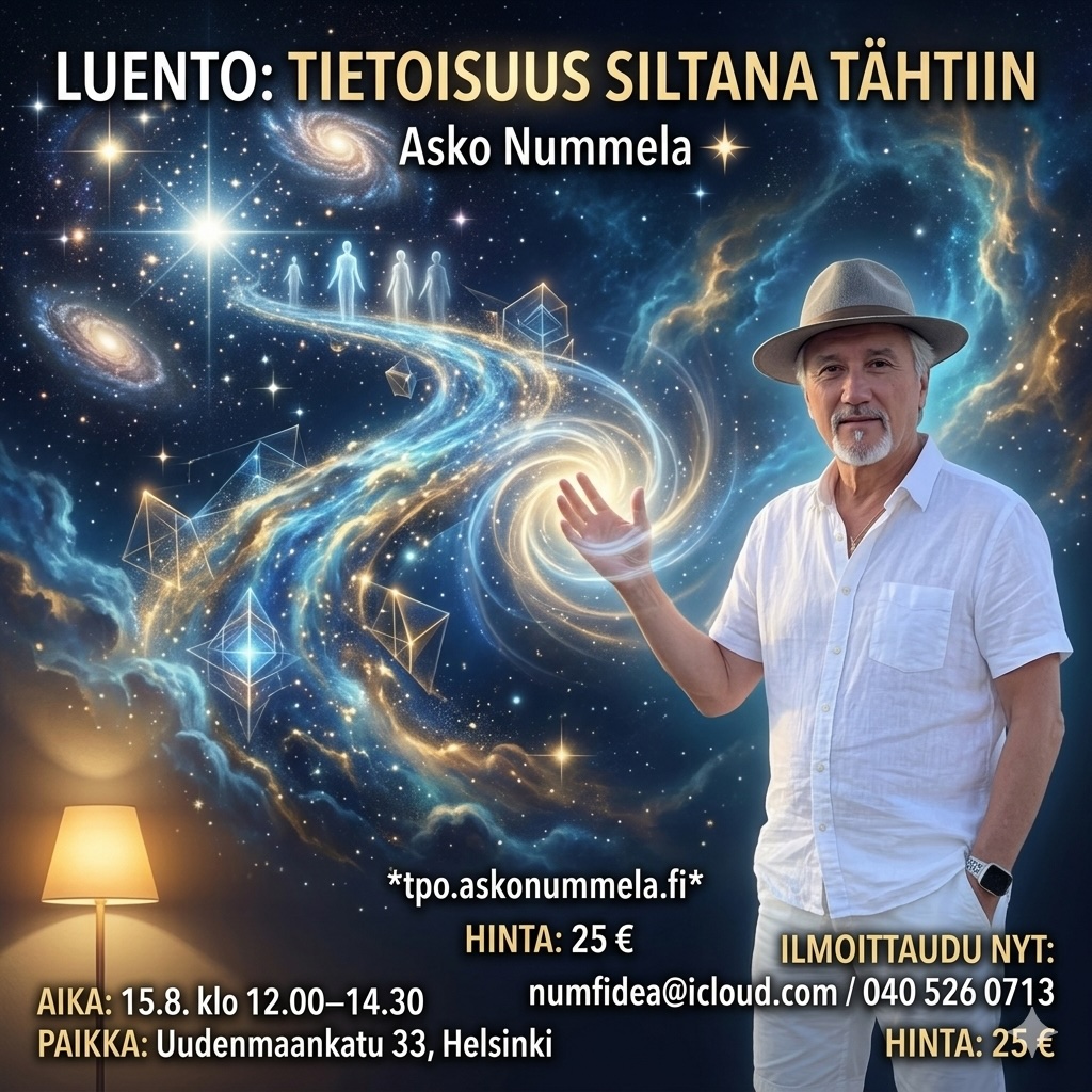 Tietoisuus siltana tahtiin Asko Nummelan luento
